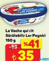 LA VACHE QUİ RİT SÜRÜLEBİLİR LOR PEYNİRİ 150 G LA VACHE QUİ RİT SÜRÜLEBİLİR LOR PEYNİRİ 150 G